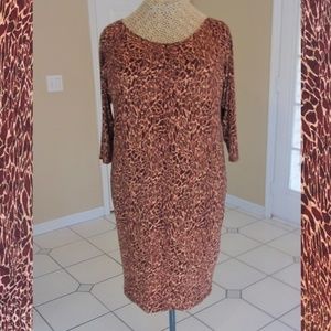 Slinky Animal Print Body-con Dress